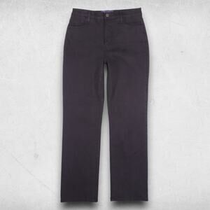 NYDJ Jeans Women 6P Brown Straight Leg Stretch Embellished Pockets